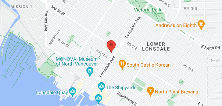 map of 225 332 LONSDALE STREET